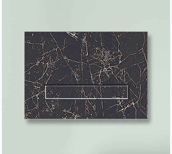 Каменная клавиша смыва Lavinia Boho RelFix, цвет greek black, c антибактериальным покрытием 38050901 1