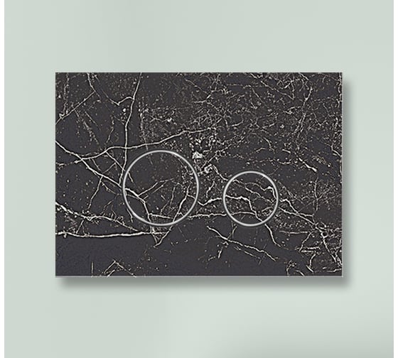 Каменная клавиша смыва Lavinia Boho RelFix, цвет greek black, c антибактериальным покрытием 38050902