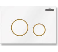 Пластиковая клавиша смыва Lavinia Boho RelFix, цвет белый/золотой глянец, c антибактериальным покрытием 38050804