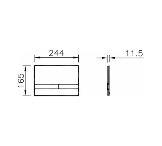 Панель смыва VITRA Twin 740-1121
