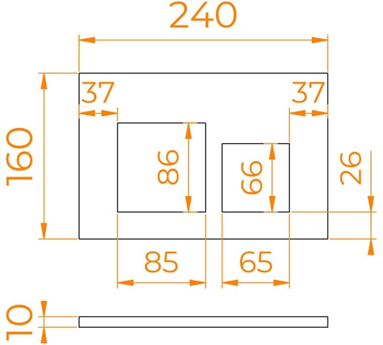 Кнопка слива RGW золото браш, двойной смыв SWH-09Gb 68420009-06