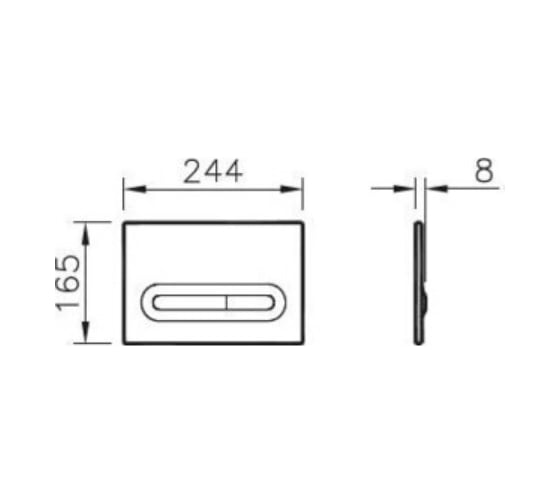 Кнопка для VITRA Loop T 740-XXXX, гл.хром 740-0780
