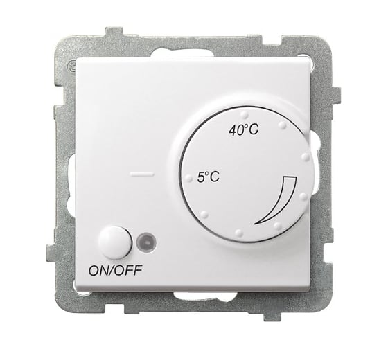 Регулятор белый с датчиком Sonata для теплого пола Ospel RTP-1R/m/00