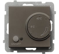 Регулятор шоколадный металлик с датчиком Sonata для теплого пола Ospel RTP-1R/m/40