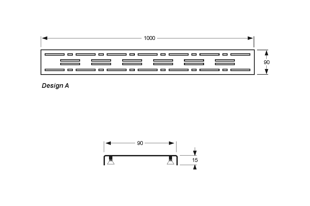 Решетка на дренажный канал MEPA Design A 110 см 150314 - выгодная цена ...