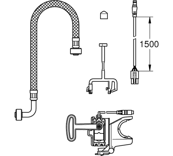 Установочный комплект для автоматического смыва для Sensia Arena Grohe 39354SH1 46944001