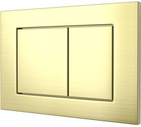 Кнопка смыва для инсталляции Tokito TATSUMAKI SQUARE GOLDEN BRASS, брошированное золото TOK-TATSUMAKI-SQ-GB