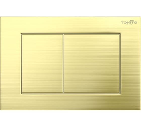Кнопка смыва для инсталляции Tokito TATSUMAKI SQUARE GOLDEN BRASS, брошированное золото TOK-TATSUMAKI-SQ-GB