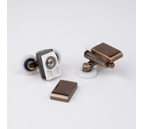 Ролики для дверей душевой кабины SERVICE PLUS бронзовый, 8 шт, 4 верхних, 4 нижних BRZ808