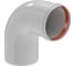 Отвод KRATS D 80 угол 90гр. M/F (мама/папа) PK80-90L/PK80-90 1