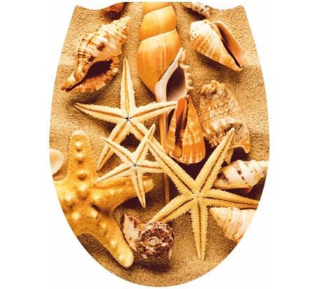 Крышка для унитаза FORA фотопринт Ракушка FOR-LID04