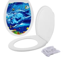 Крышка для унитаза FORA фотопринт Дельфины FOR-LID08