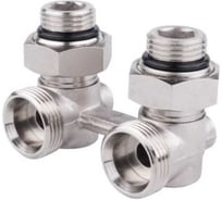 Узел нижнего подключения радиатора Hoobs угловой, 3/4", плоское уплотнение HB-7E00E3N05059VA