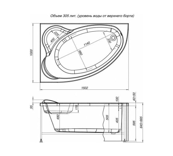 Фронтальная панель Aquanet Mayorca L 00161969