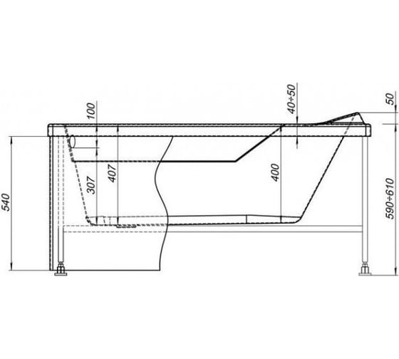 Фронтальная панель Aquanet L130 H54 У 00243722