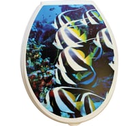 Сиденье для унитаза Мультипласт Групп с рисунком Рыбы MPG020707/960973