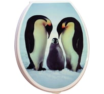 Сиденье для унитаза Мультипласт Групп с рисунком Пингвин MPG020837/960959