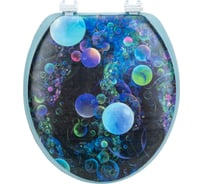 Сиденье для унитаза Мультипласт Групп мягкое, с рисунком MPG8013