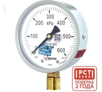 Манометр технический ПО Физтех, АО МП3-Уф исп ЭКО 0-600 кПа кт.1,5 d.100 IP40 M20х1,5 РШ 4687205178541
