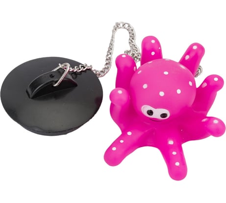 Пробка для ванной Рыжий кот декоративная Осьминог 007115