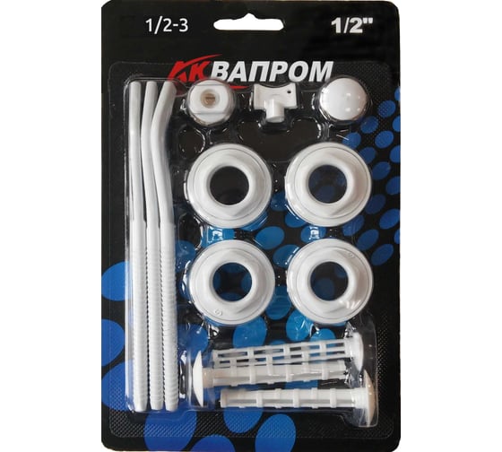 Комплект для монтажа радиатора AQUAPROM AP1 2-3 с 3-мя кронштейнами, красный квадрат 00-00011025