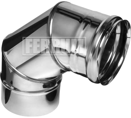 Колено Ferrum 0.8 мм, 90 гр, ф 115 мм f2418