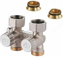 Узел нижнего подключения Giacomini R383 Ду 20 Ру10 3/4x3/4ЕК прямой R383X002 022-1571