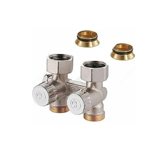 Узел нижнего подключения Giacomini R383 Ду 20 Ру10 3/4x3/4ЕК прямой R383X002 022-1571