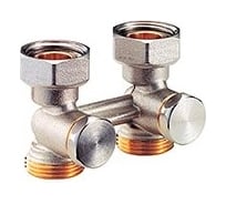 Узел нижнего подключения Giacomini R383 Ду 15 Ру10 1/2x3/4ЕК прямой R383X012 022-2385