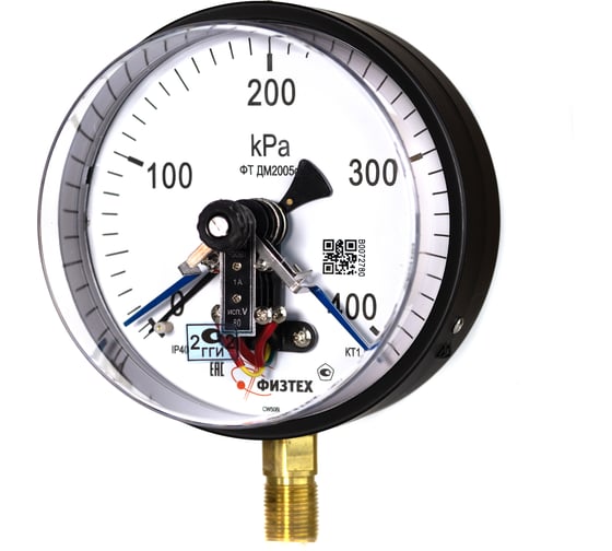 Манометр ПО Физтех, АО ДМ2005ф исп V 0-400 кПа кт.1,5 d.160 IP40 M20*1,5 РШ 4687205178138 1