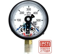 Манометр электроконтактный ПО Физтех, АО ДМ2010ф исп V 0-600 кПа кт.1,5 d.100 IP40 M20х1,5 РШ 4687205178251
