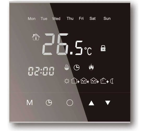 Терморегулятор для теплого пола Манотек WarmLife цифровой warmlife_black 1