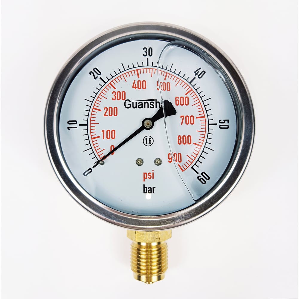 Манометр виброустойчивый АРКАИМ YN100Z на 60 бар, 100 мм, G 1/2 ...