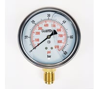 Манометр виброустойчивый АРКАИМ YN100Z на 60 бар, 100 мм, G 1/2" радиальный, глицериновый YN100ZR60D100G12
