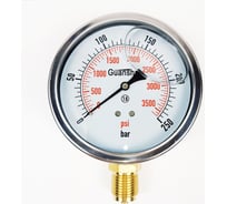 Манометр виброустойчивый АРКАИМ YN100Z на 250 бар, 100 мм, G 1/2" радиальный, глицериновый YN100ZR250D100G12