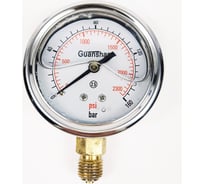 Манометр виброустойчивый АРКАИМ YN63Z на 160 бар, 63 мм, G 1/4" радиальный, глицериновый YN63ZR160D63G14