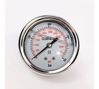 Манометр виброустойчивый АРКАИМ YN63Z на 400 бар, 63 мм, G 1/4" осевой, глицериновый YN63ZО400D63G14