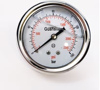 Манометр виброустойчивый АРКАИМ YN63Z на 160 бар, 63 мм, G 1/4" осевой, глицериновый YN63ZО160D63G14