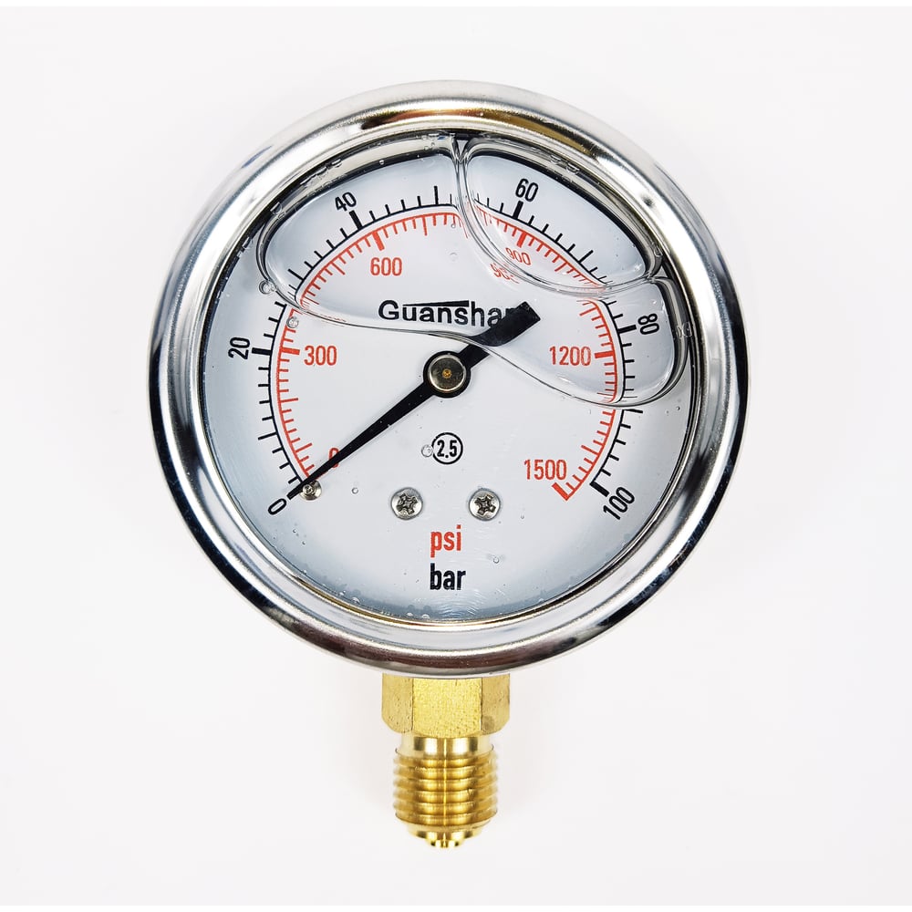 Манометр виброустойчивый АРКАИМ YN63Z на 100 бар, 63 мм, G 1/4" осевой ...