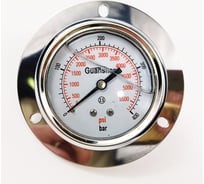 Манометр виброустойчивый АРКАИМ YN63Z на 400 бар, 63 мм, G 1/4" фланцевый, глицериновый YN63ZF400D63G14