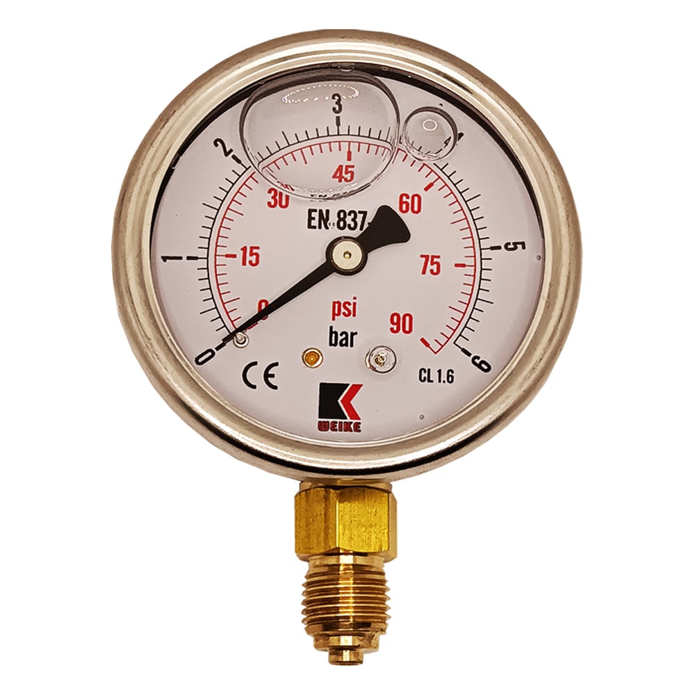 Манометр гидравлический виброустойчивый АРКАИМ WKP1007 на 6 бар, 63 мм ...