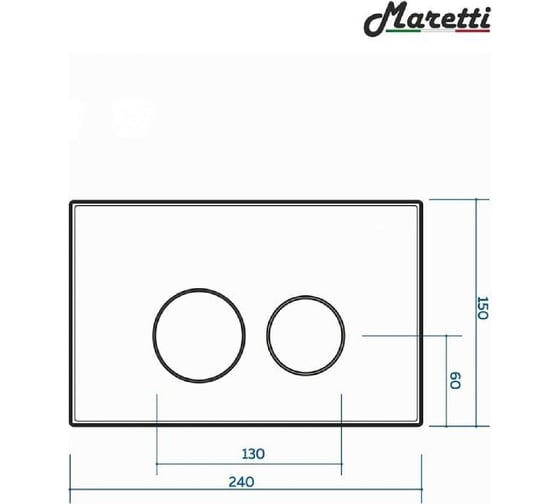 Клавиша смыва Maretti Elena хром AC12EA-015