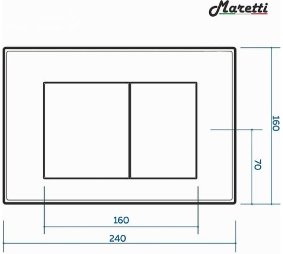 Клавиша смыва Maretti Sofia белый AC12SF-740