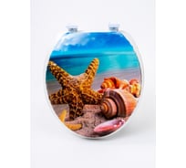 Сиденье для унитаза мягкое VIRPLAST Морская Звезда с креплениями 20985577