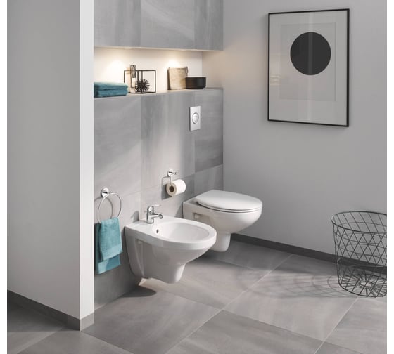 Накладная панель смыва для унитаза Grohe Nova Cosmopolitan размер S, вертикальная, хром 37601000