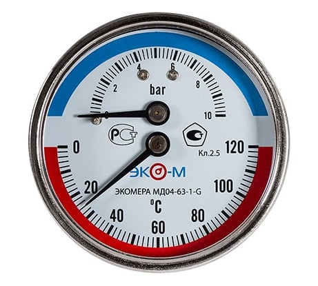 Термоманометр ЭКО-М Экомера МД04-63-G-10-ОИ