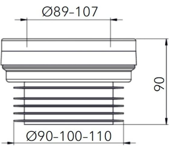 Манжета для унитаза AV Engineering прямая AVE129150