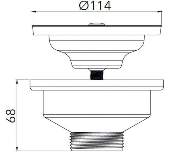 Выпуск для сифона AV Engineering 3 1/2" для керам. моек AVE129711C