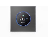 Умный термостат для водяного теплого пола UMNOO c wifi модулем, серия 7000, с круглой интеллектуальной ручкой, серебристый BHT-7000GALW-Silver trw0047