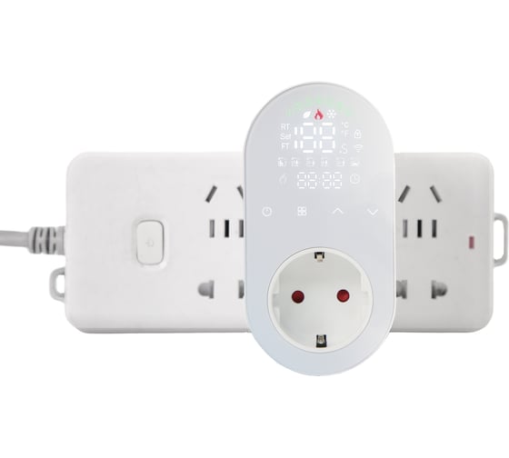 Терморегулятор в розетку UMNOO c wifi модулем, с выносным датчиком температуры, белый BHT-12E-W trw0038
